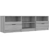 vidaXL Armoire TV Gris Sonoma 150x33,5x45 cm Bois composite