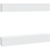 vidaXL Armoires murales TV 4 pcs. Blanc 100x30x30 cm