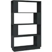 vidaXL Bibliothèque/Séparateur de pièce Gris 80x25x132 cm Pin massif