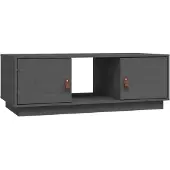 vidaXL Table basse Gris 100x50x35 cm Pin massif