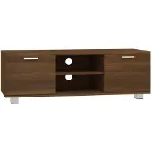 vidaXL Armoire TV marron imitation chêne 120x40,5x35 cm Matériau dérivé du bois