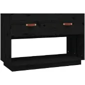 vidaXL Armoire TV noire 90x40x60 cm pin massif
