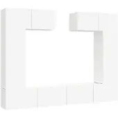 vidaXL Ensemble de 6 meubles TV blanc en bois composite