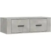 vidaXL Armoire TV murale gris béton 80x36x25 cm Bois composite