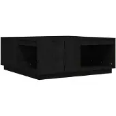 vidaXL Table basse noire 100x101x40,5 cm pin massif
