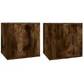 vidaXL Armoires murales TV 2 pcs. Chêne fumé 40x34,5x40 cm