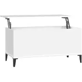 vidaXL Table basse blanche 90x44,5x45 cm Bois composite