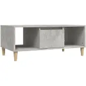 vidaXL Table basse gris béton 90x50x36,5 cm Bois composite