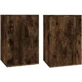 vidaXL Armoires murales TV 2 pcs. Chêne fumé 40x34,5x60 cm