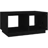 vidaXL Table basse noire 80x50x40 cm pin massif