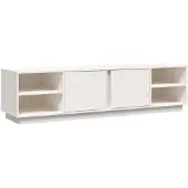 vidaXL Armoire TV Blanc 156x40x40 cm Pin massif