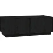 vidaXL Table basse noire 110x50x40 cm pin massif