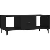 vidaXL Table basse noire 102x50x40 cm Bois composite