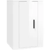 vidaXL Armoire TV murale blanc brillant 40x34,5x60 cm