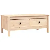 vidaXL Table basse 100x50x40 cm pin massif