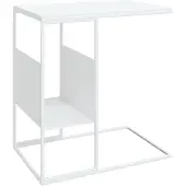 vidaXL Table d'appoint blanche 55x36x59,5 cm Bois composite