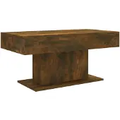 vidaXL Table basse chêne fumé 96x50x45 cm bois composite