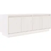 vidaXL Armoire TV Blanc 110x34x40 cm Pin massif