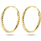 Marie-Celeste Celeste Oorringen Diamanted - 12 mm - Gold