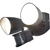 Lutec SHRIMP, éclairage de sécurité, noir, aluminium, IP54, entrée, façade, I