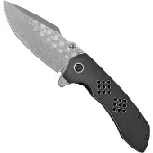 Kansept Knives Couteau pliant Entity Framelock Damascus
