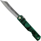 Higonokami Couteau pliant Blue Paper Steel Jade