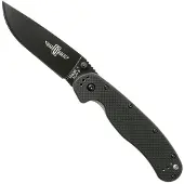 Ontario Couteau pliant RAT-1, noir/noir