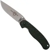 Ontario Couteau pliant RAT-2, satin, noir