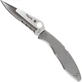 Spyderco Couteau pliant Police, lame à dents