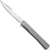 Ocaso Couteau pliant Solstice Harpoon Satin, Gray Titanium