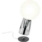 Zafferano Lampe De Table Olimpia Pro En Chrome Poli, Rechargeable Et Dimmable