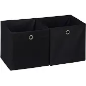 Relaxdays Lot de 2 boîtes de rangement (9 l, 2x, 30 x 30 x 30 cm)