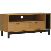vidaXL Armoire TV FLAM 110x40x50 cm Pin massif
