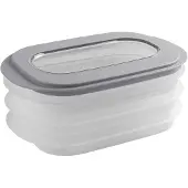 Sunware Boîte à charcuterie Sigma Home 3 étages, 1,1 L, compatible réfrigérateur, congélateur et micro-ondes, 26,5 x 17,2 x 10,5 cm, transparente et grise