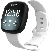 Cover-Discount Fitbit Versa 4 / Sense 2 - Bracelet de remplacement en silicone blanc (Silicone), Sangles de montre, Blanc
