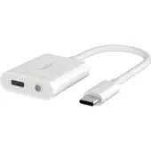 Belkin Rockstar 3.5mm & Usb-c Npa004btwh Usb-c To Hdmi Adapter Clair