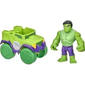 Hasbro Marvel Spidey et Super Buddies Figurine Hulk avec Smash Truck F3984