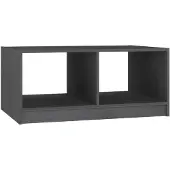 vidaXL Table basse Gris 75x50x33,5 cm Pin massif