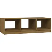 vidaXL Table basse marron miel 110x50x34 cm pin massif