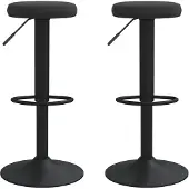 vidaXL Tabouret de bar 2 pcs. noir velours