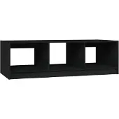 vidaXL Table basse noire 110x50x34 cm pin massif