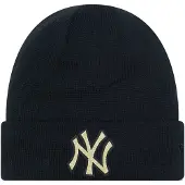 New Era Metallic Badge New York Yankees Beanie Noir