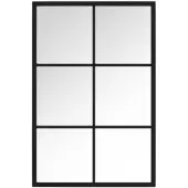 vidaXL Miroir mural noir 60x40 cm métal