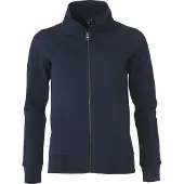 Clique Femmes, Pull-over, Sweatshirt cardigan pour femmes newwave Clique avec couture à glissière fendue et encolure en ruban, Noir, (S)