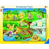 Ravensburger Puzzle Cadre Visite au zoo 14 pièces