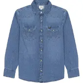 Wrangler 27mw Long Sleeve Shirt Bleu 4XL Homme