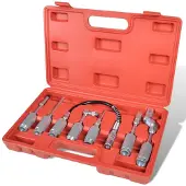 vidaXL Adaptateur Pompes à graisse, set de 7 pièces, tuyau blindé