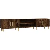 vidaXL Armoire TV chêne fumé 180x31,5x40 cm Bois composite