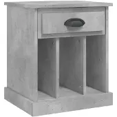 vidaXL Table de chevet gris béton 43x36x50 cm