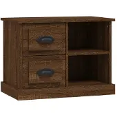 vidaXL Table de chevet chêne marron 60x35,5x45 cm